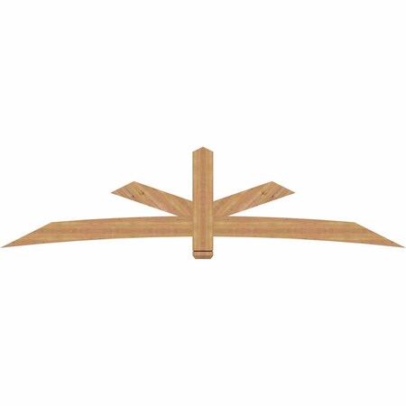Ekena Millwork Alberta Smooth Timber Gable Bracket, Western Red Cedar, 108"W x 27"H x 1 1/2"D x 5 1/2"F, 6/12 Pitch GBW108X27X0206ALB00SWR